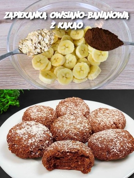 Zapiekanka owsiano-bananowa z kakao