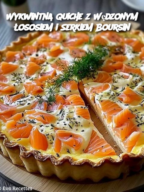 Wykwintna Quiche z Wędzonym Łososiem i Serkiem Boursin