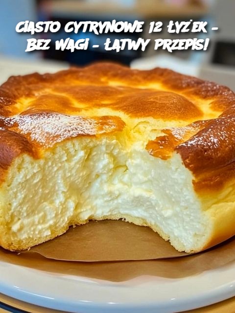 Ciasto Cytrynowe 12 Łyżek – Bez Wagi – Łatwy Przepis!