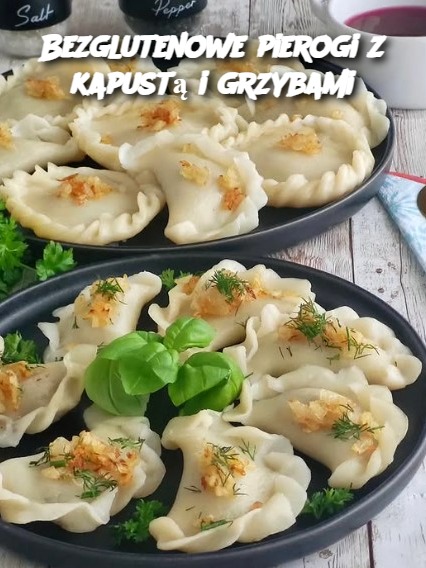 Bezglutenowe pierogi z kapustą i grzybami