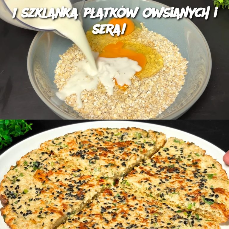 1 szklanka płatków owsianych i sera! Czy to lepsze niż pizza? Zdrowy i zdrowy przepis na żywność