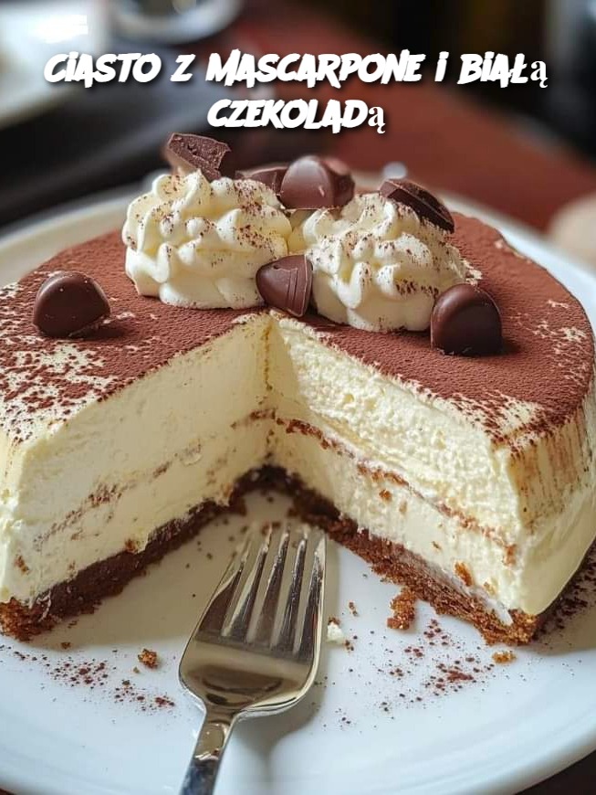 Ciasto z mascarpone i białą czekoladą