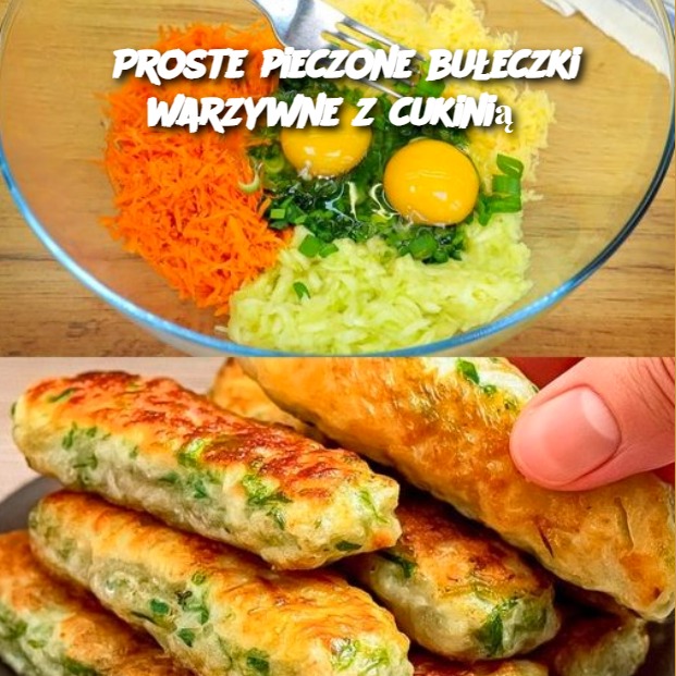 Proste pieczone bułeczki warzywne z cukinią