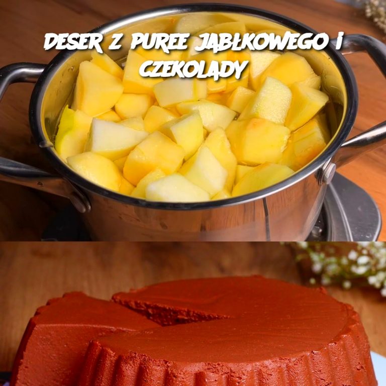 Deser z puree jabłkowego i czekolady