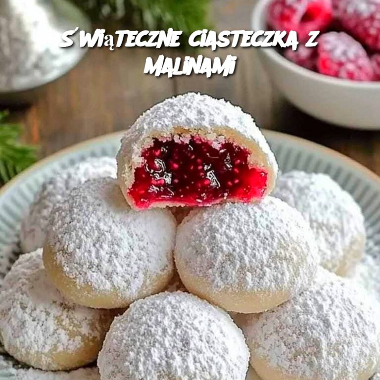 Świąteczne ciasteczka z malinami