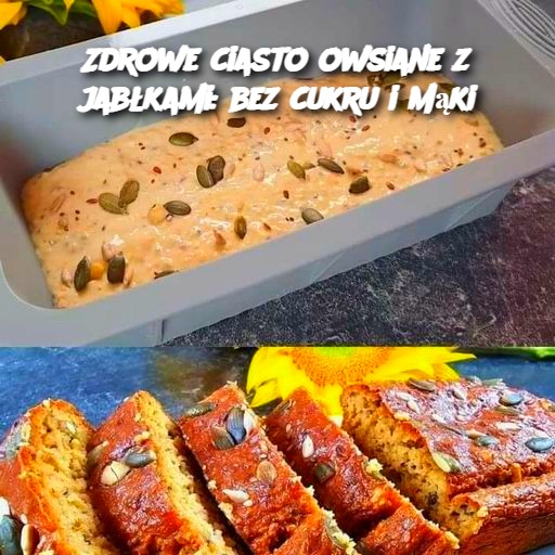 Zdrowe ciasto owsiane z jabłkami: bez cukru i mąki