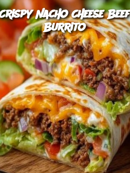 Crispy Nacho Cheese Beef Burrito