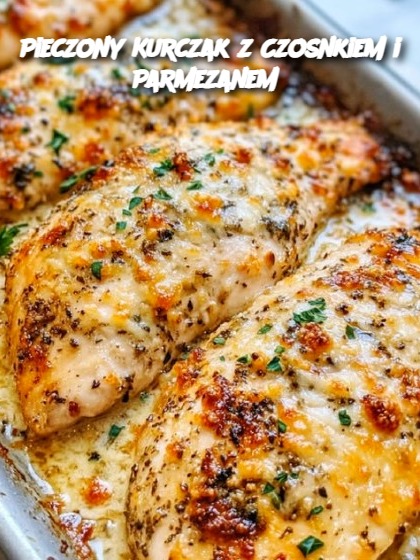 Pieczony Kurczak z Czosnkiem i Parmezanem