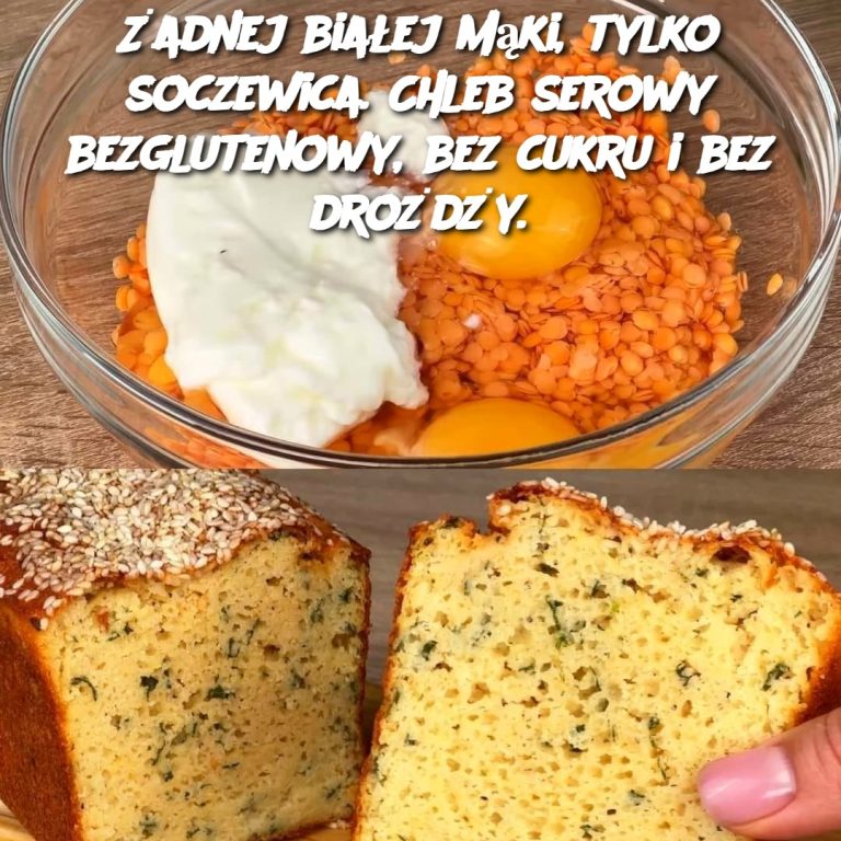 Żadnej białej mąki, tylko soczewica. Chleb serowy bezglutenowy, bez cukru i bez drożdży.