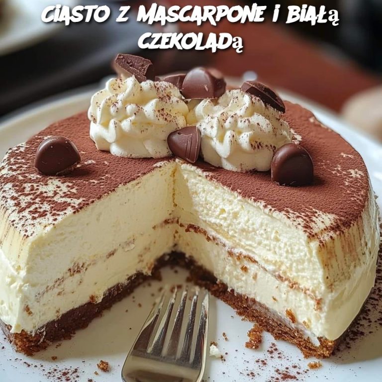 Ciasto z mascarpone i białą czekoladą