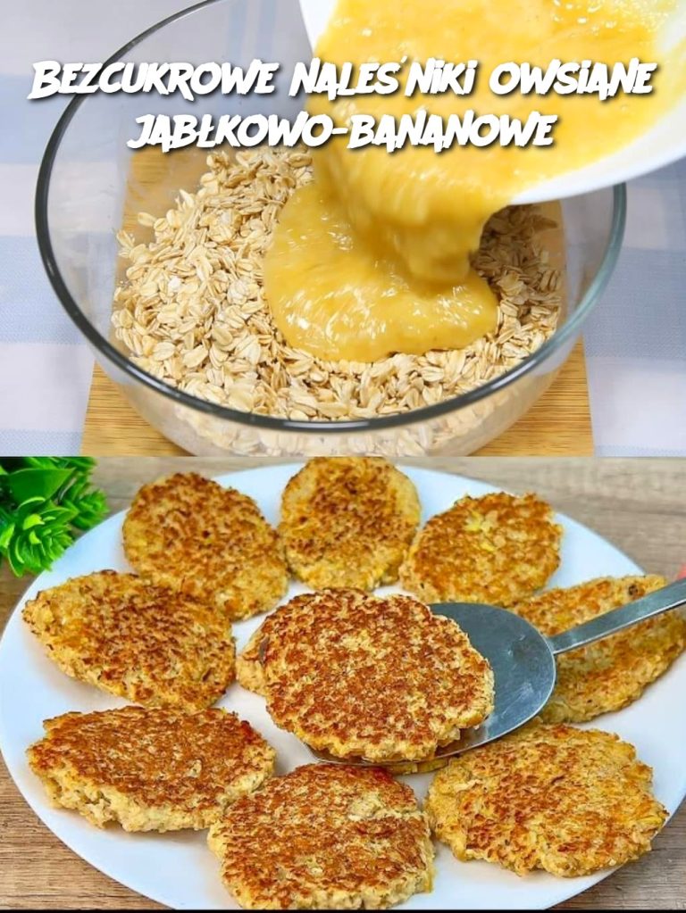 Bezcukrowe naleśniki owsiane jabłkowo-bananowe