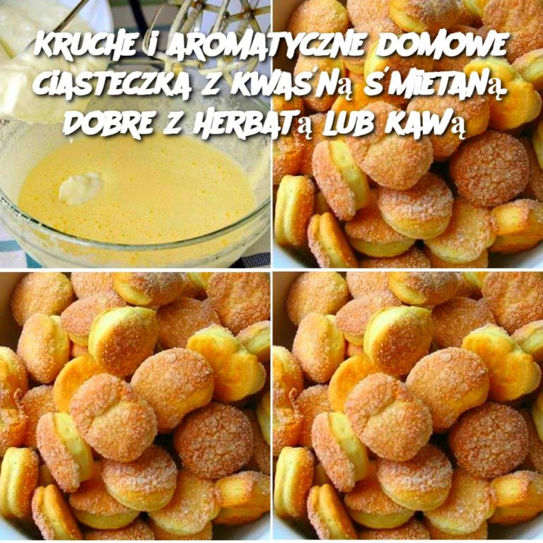 Kruche i aromatyczne domowe ciasteczka z kwaśną śmietaną. Dobre z herbatą lub kawą