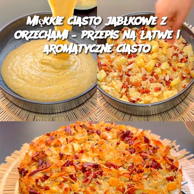 Miękkie ciasto jabłkowe z orzechami – przepis na łatwe i aromatyczne ciasto