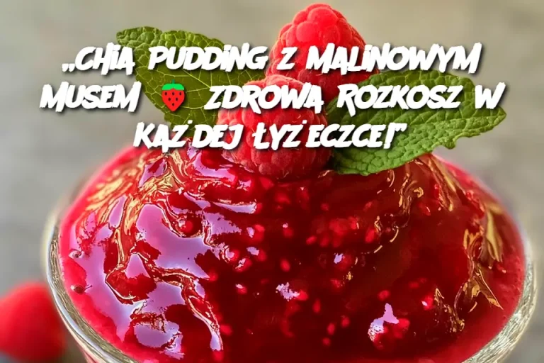 „Chia Pudding z Malinowym Musem , Zdrowa Rozkosz w Każdej Łyżeczce!”