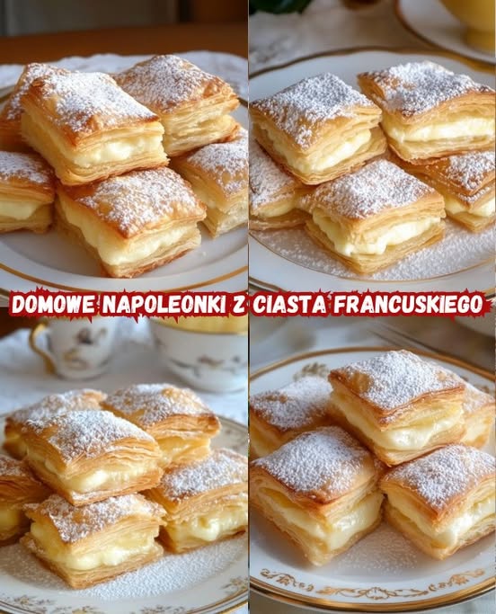 Domowe Napoleonki z ciasta francuskiego – szybkie i pyszne!