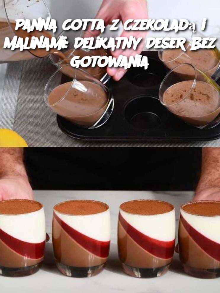 Panna Cotta z Czekoladą i Malinami: Delikatny Deser Bez Gotowania