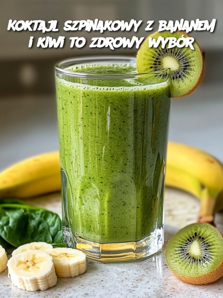 Koktajl szpinakowy z bananem i kiwi to zdrowy wybór