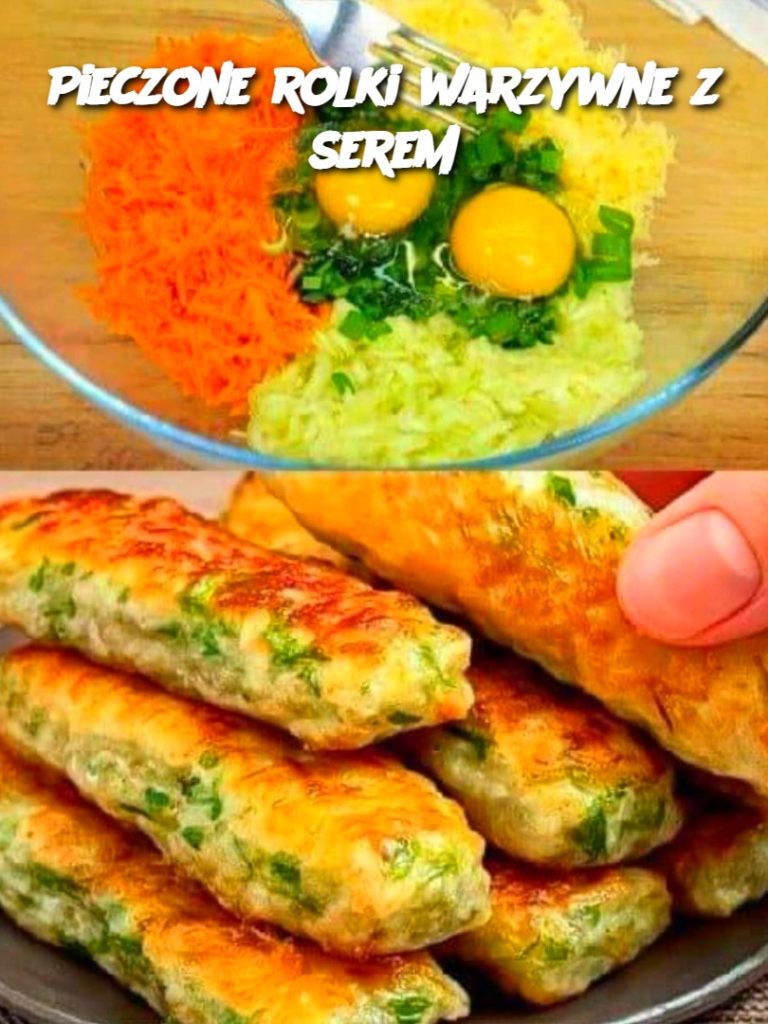 Pieczone rolki warzywne z serem
