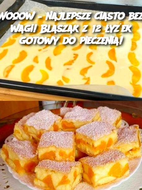 Wooow – najlepsze ciasto bez wagi! Blaszak z 12 łyżek gotowy do pieczenia!