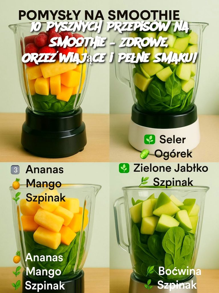 10 Pysznych Przepisów na Smoothie – Zdrowe, Orzeźwiające i Pełne Smaku!