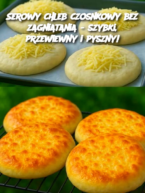 Serowy chleb czosnkowy bez zagniatania - szybki, przewiewny i pyszny!