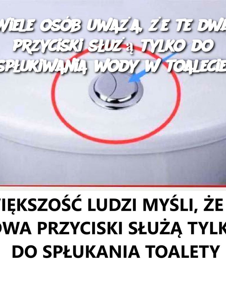Wiele osób uważa, że ​​te dwa przyciski służą tylko do spłukiwania wody w toalecie.
