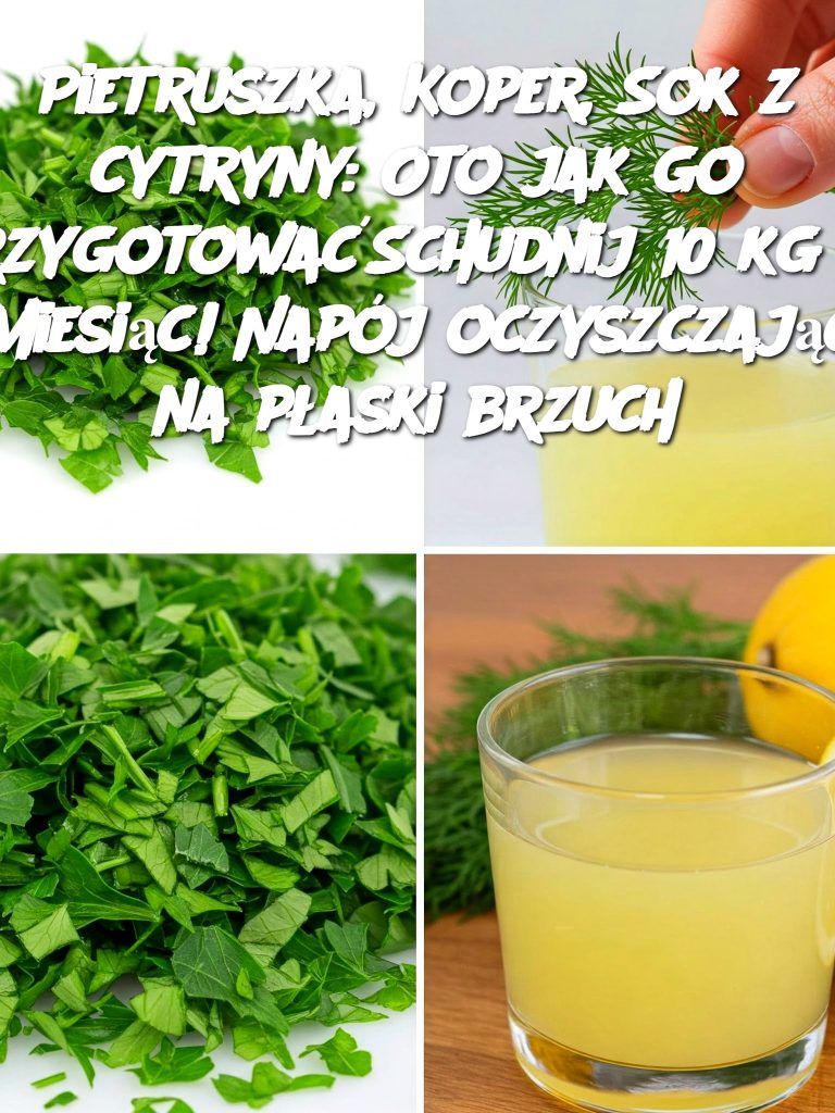 Pietruszka, Koper, Sok z cytryny: Oto jak go przygotowaćSchudnij 10 kg w 1 miesiąc! Napój oczyszczający na płaski brzuch