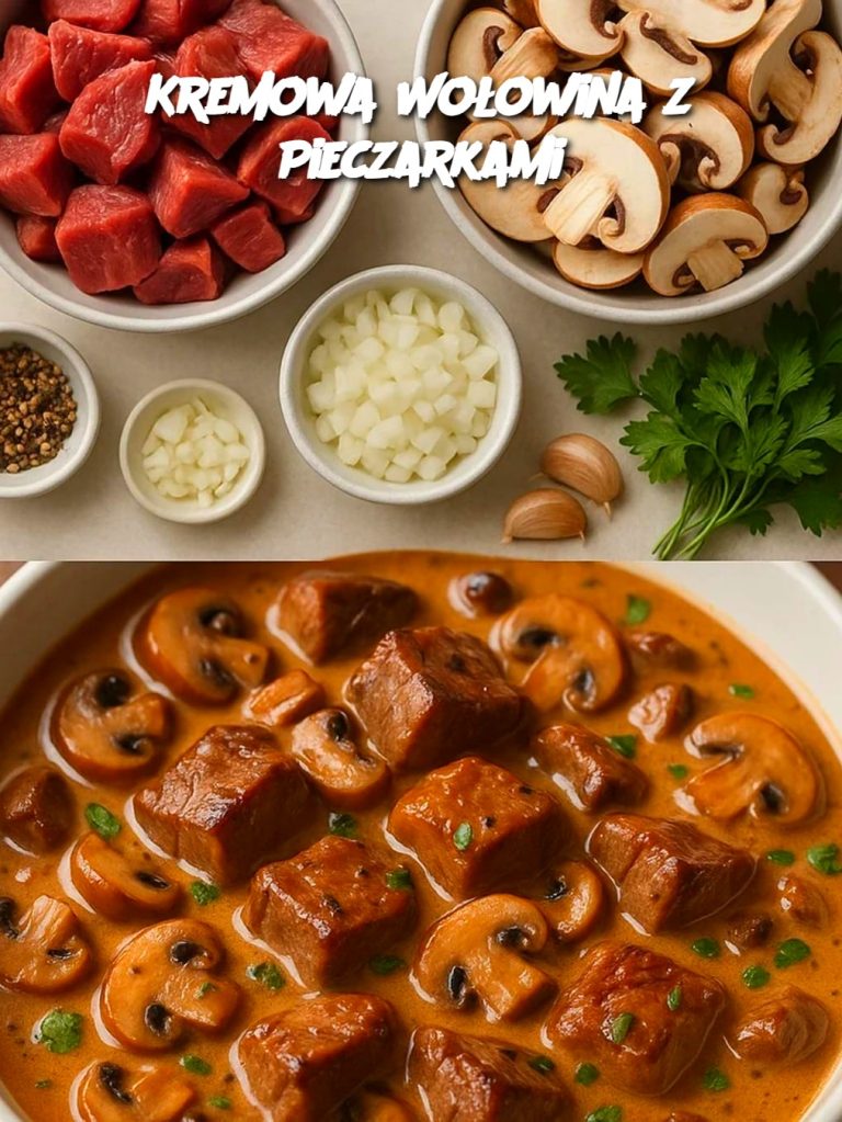 Kremowa Wołowina z Pieczarkami