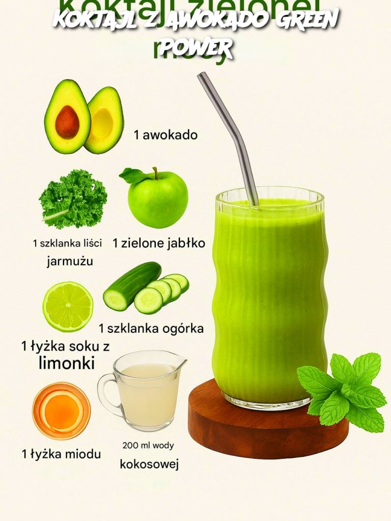 Koktajl z awokado Green Power