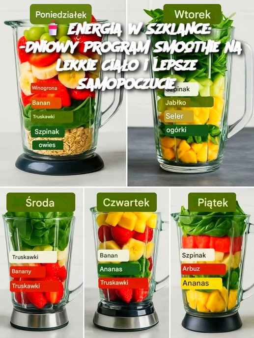 🥤 Energia w Szklance: 5-Dniowy Program Smoothie na Lekkie Ciało i Lepsze Samopoczucie