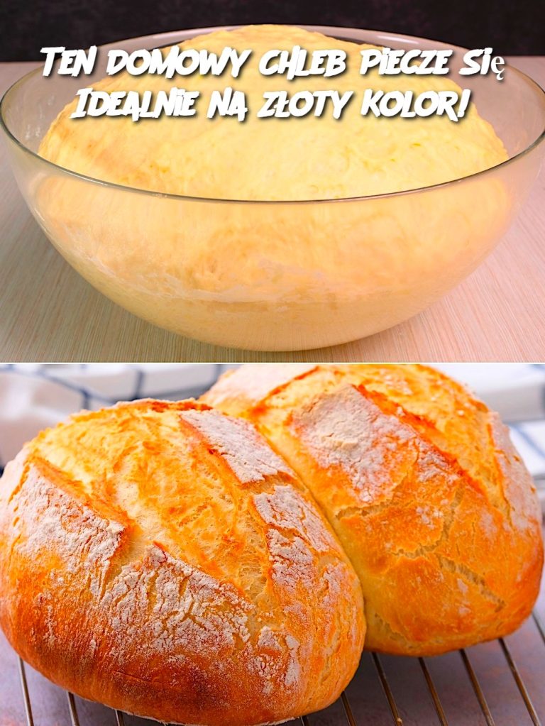 Ten Domowy Chleb Piecze Się Idealnie na Złoty Kolor!