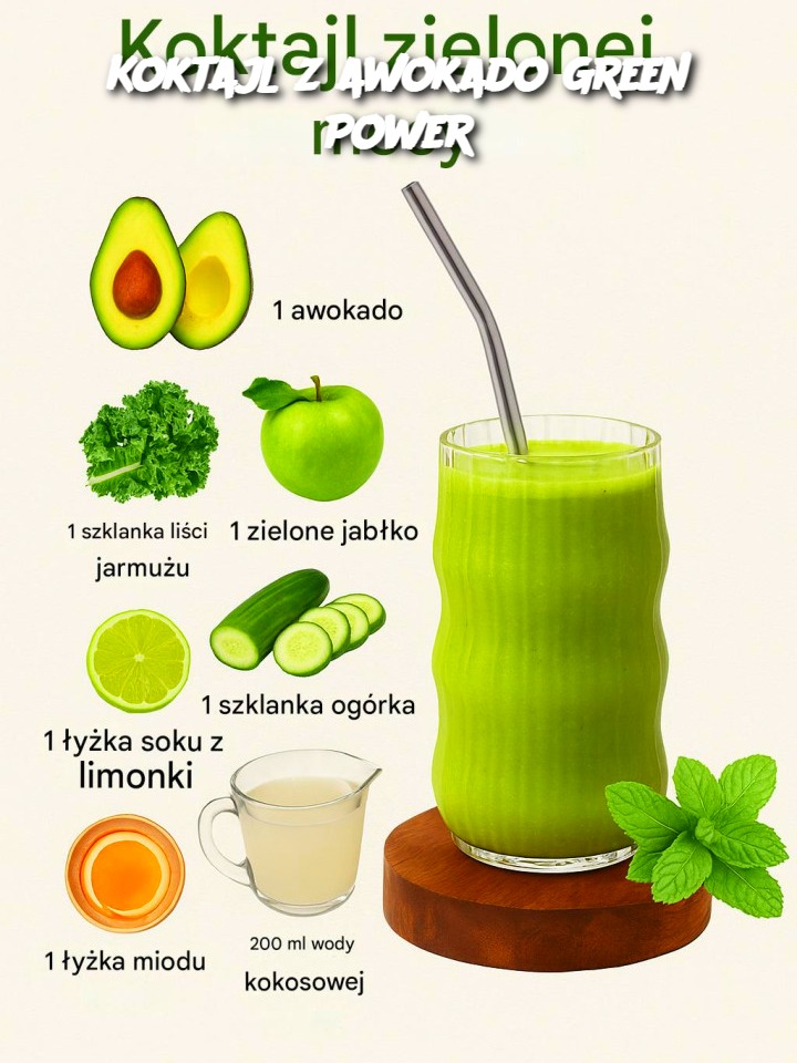 Koktajl z awokado Green Power