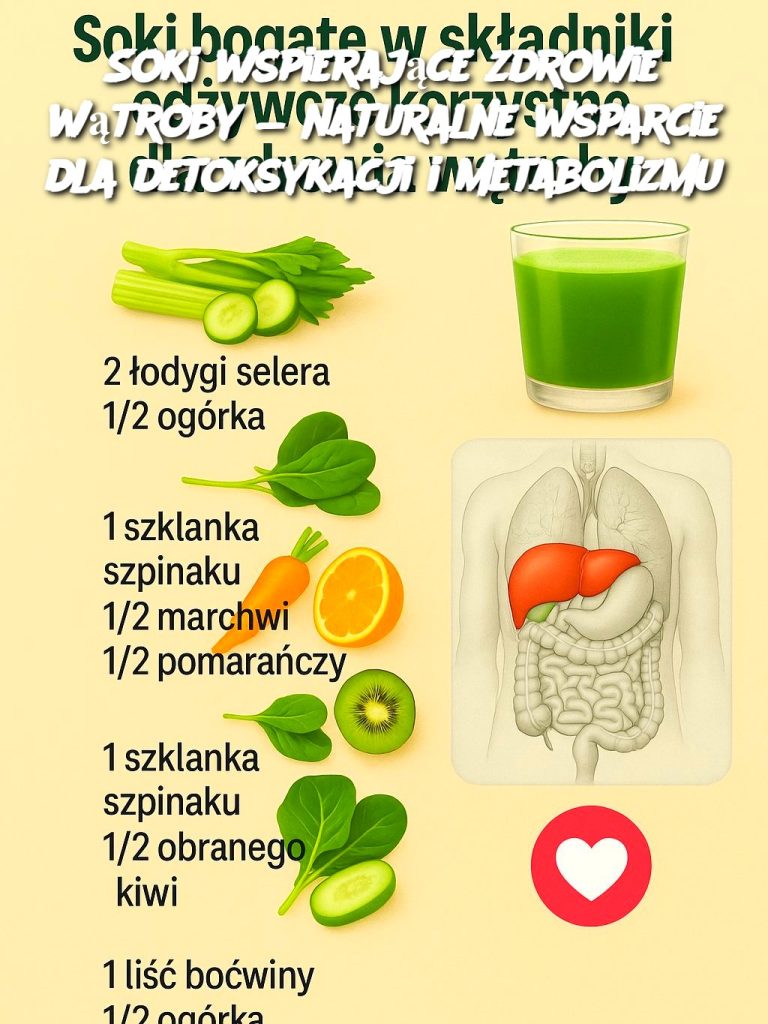 Soki wspierające zdrowie wątroby — naturalne wsparcie dla detoksykacji i metabolizmu