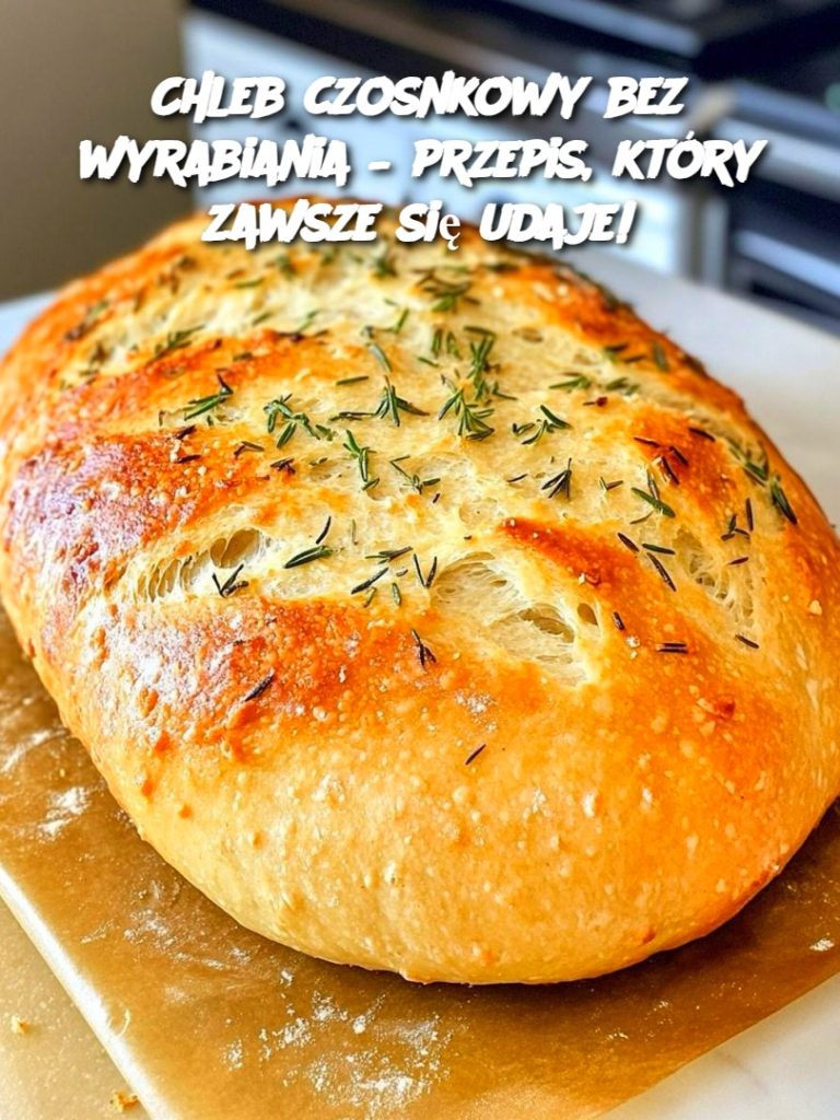 Chleb czosnkowy bez wyrabiania – przepis, który zawsze się udaje!