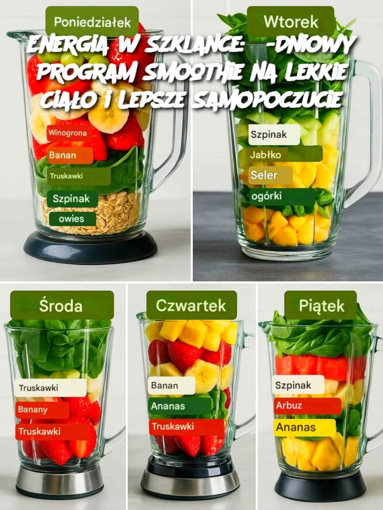 Energia w Szklance: 5-Dniowy Program Smoothie na Lekkie Ciało i Lepsze Samopoczucie