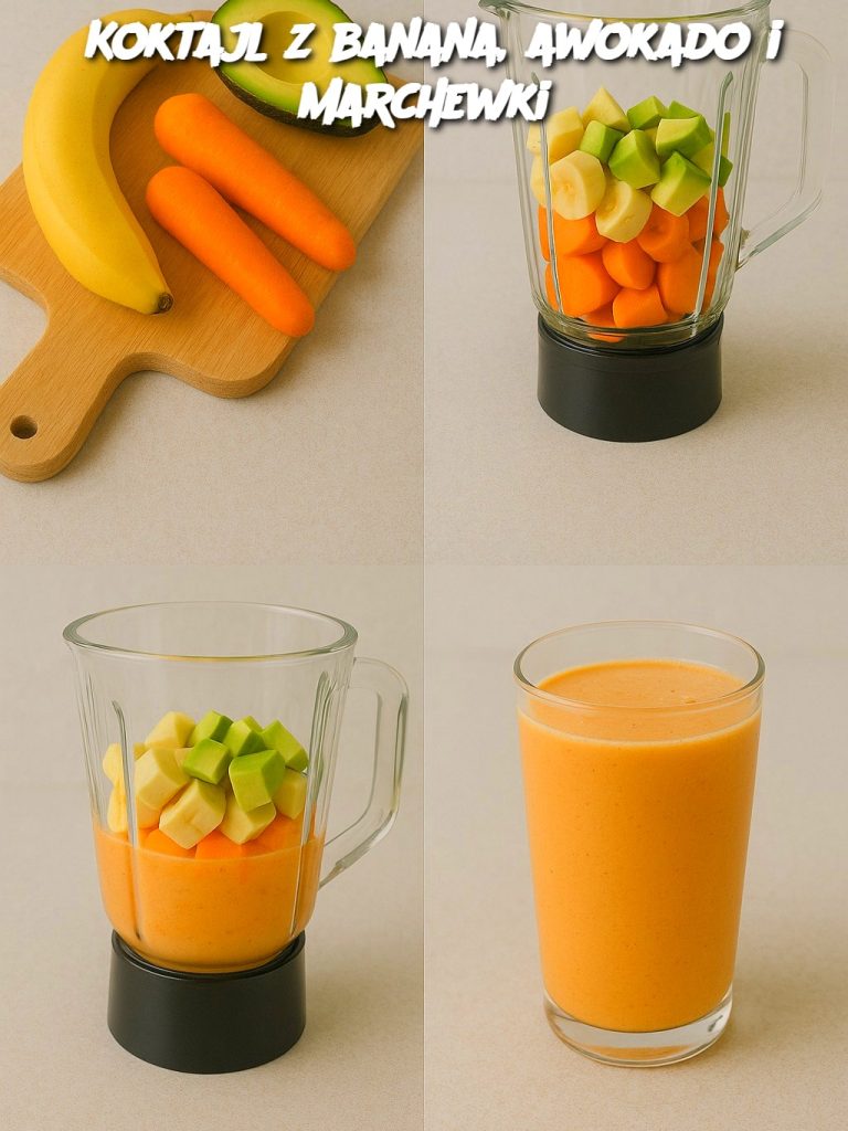 Koktajl z banana, awokado i marchewki