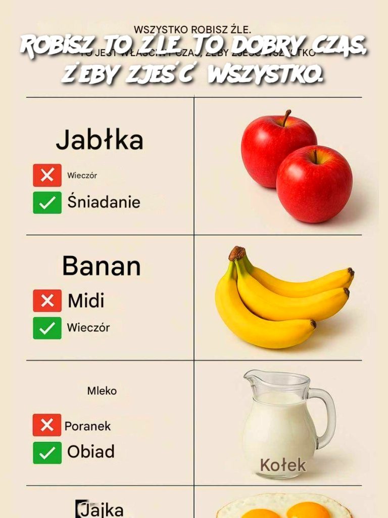 Robisz to źle. To dobry czas, żeby zjeść wszystko.
