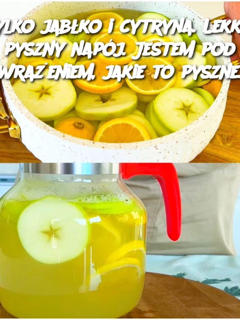 Tylko jabłko i cytryna. Lekki i pyszny napój. Jestem pod wrażeniem, jakie to pyszne.