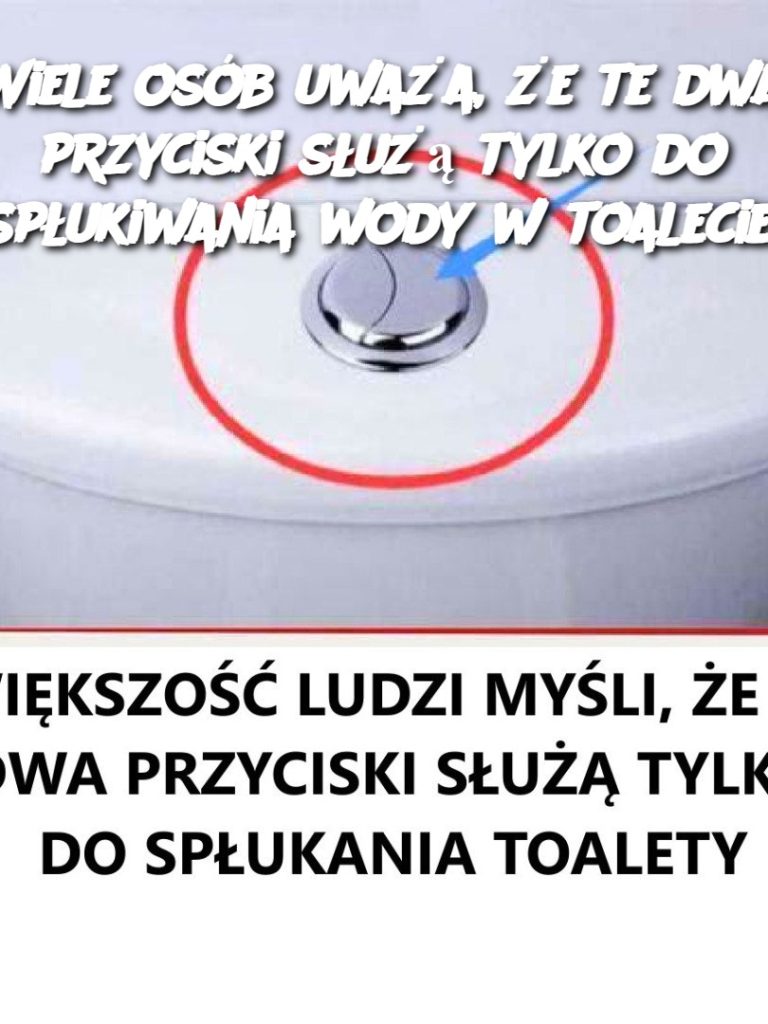 Wiele osób uważa, że ​​te dwa przyciski służą tylko do spłukiwania wody w toalecie.