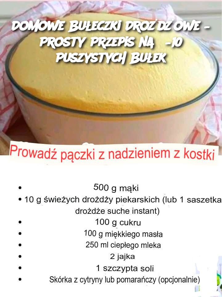 Domowe Bułeczki Drożdżowe – Prosty Przepis na 8–10 Puszystych Bułek