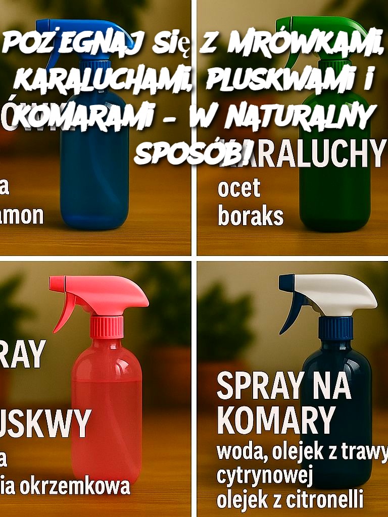 Pożegnaj się z mrówkami, karaluchami, pluskwami i komarami – w naturalny sposób!