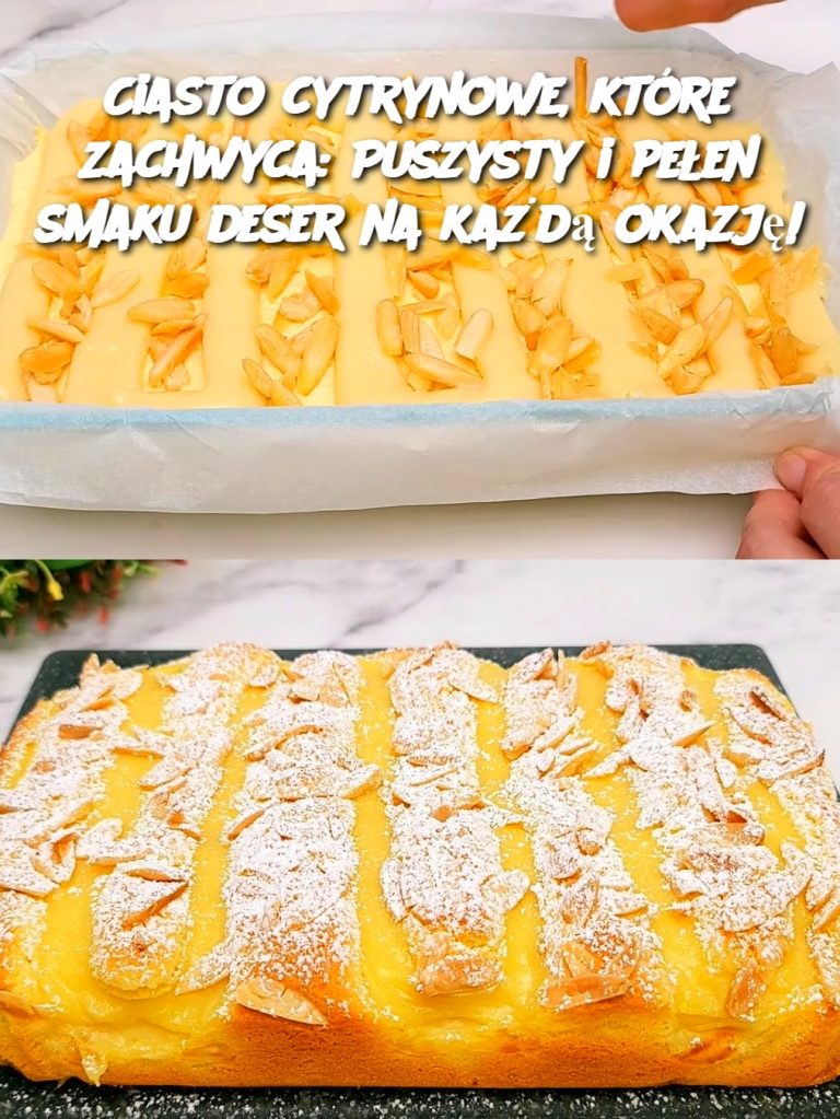 Ciasto cytrynowe, które zachwyca: Puszysty i pełen smaku deser na każdą okazję!
