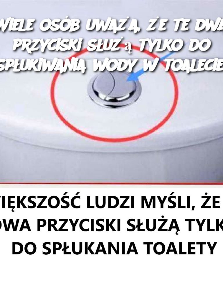 Wiele osób uważa, że ​​te dwa przyciski służą tylko do spłukiwania wody w toalecie.