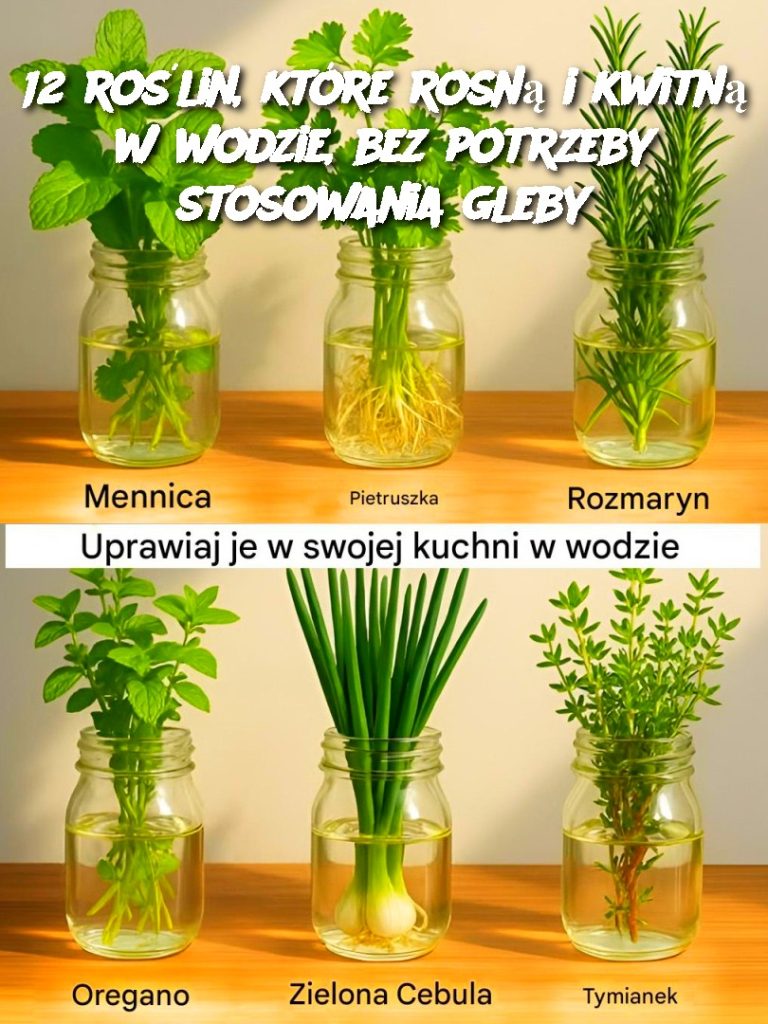 12 roślin, które rosną i kwitną w wodzie, bez potrzeby stosowania gleby