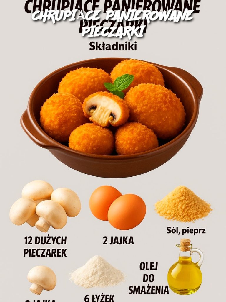 CHRUPIĄCE PANIEROWANE PIECZARKI