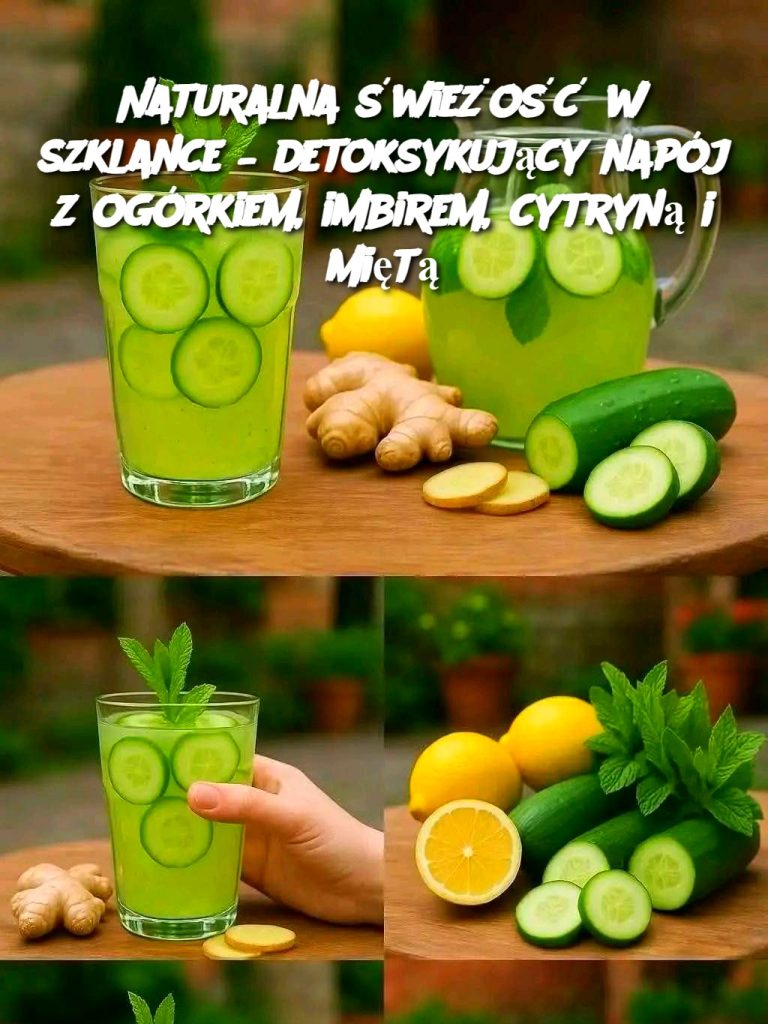 Naturalna świeżość w szklance – detoksykujący napój z ogórkiem, imbirem, cytryną i miętą
