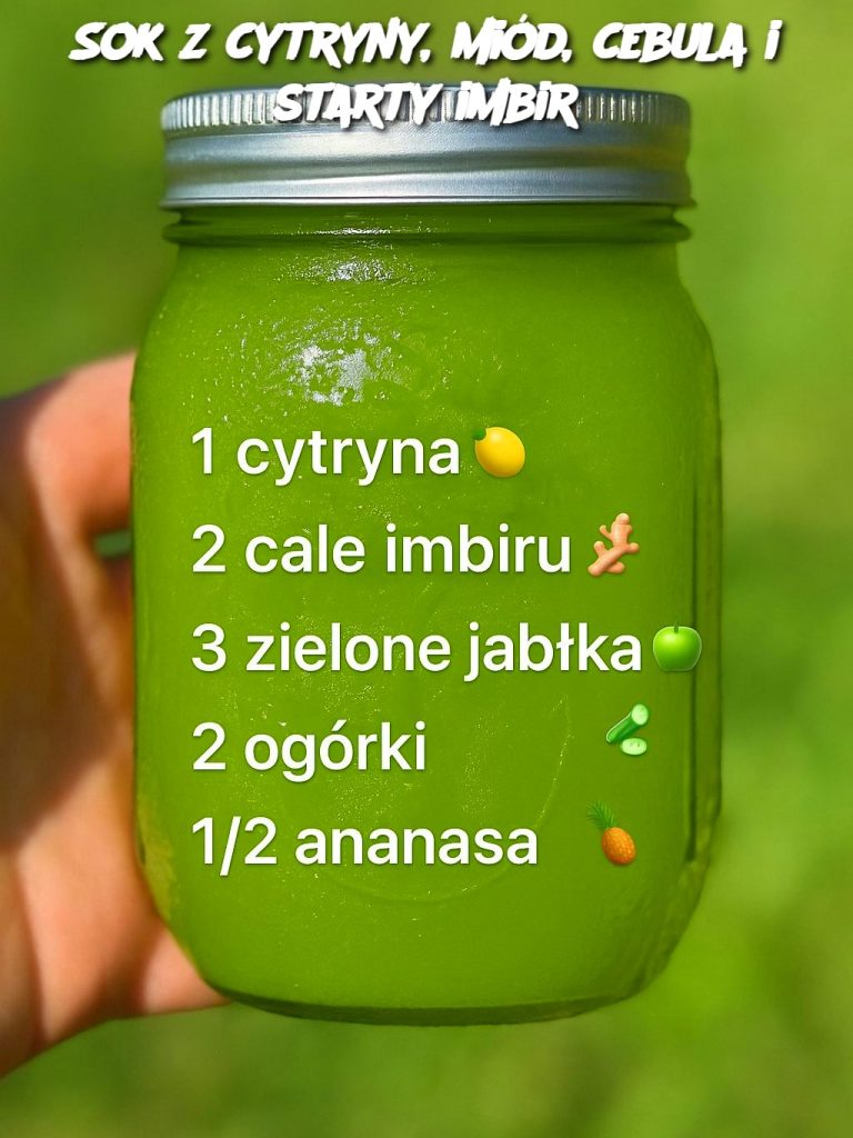 Sok z cytryny, miód, cebula i starty imbir