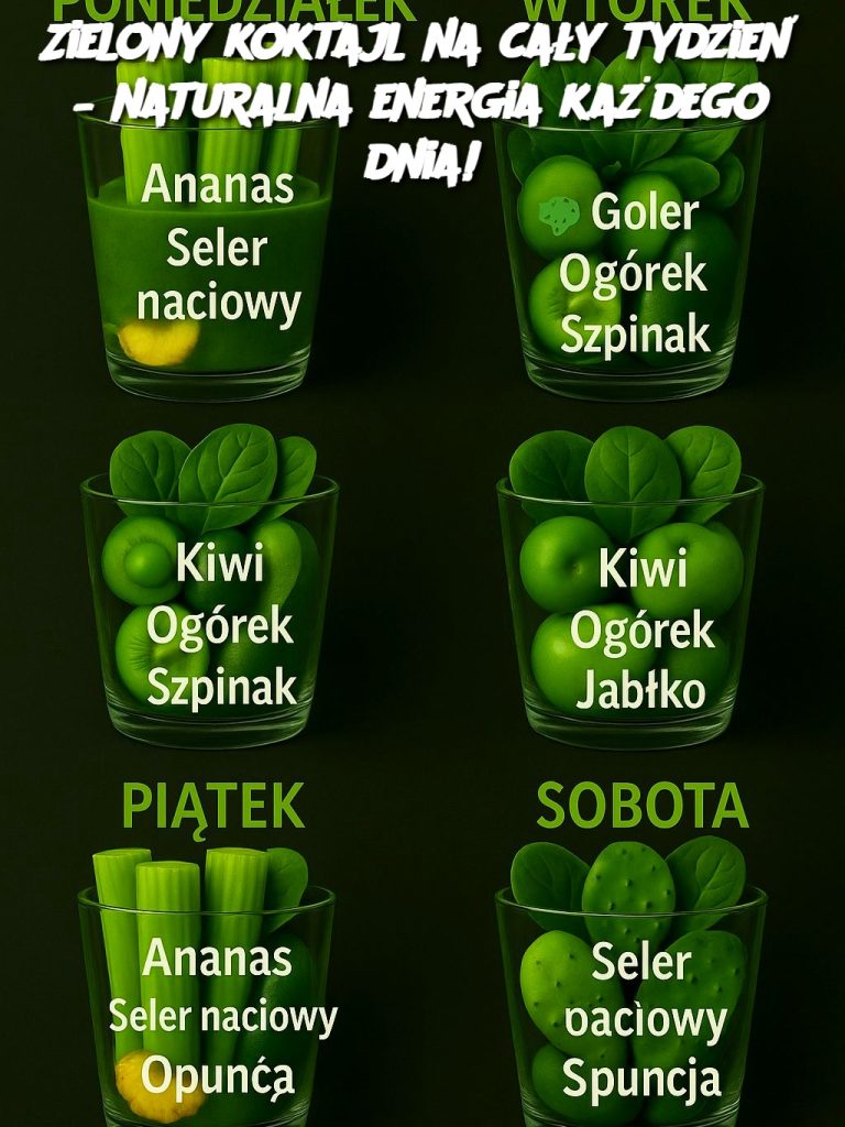 Zielony koktajl na cały tydzień – naturalna energia każdego dnia!