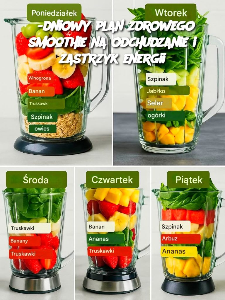 5-dniowy plan zdrowego smoothie na odchudzanie i zastrzyk energii