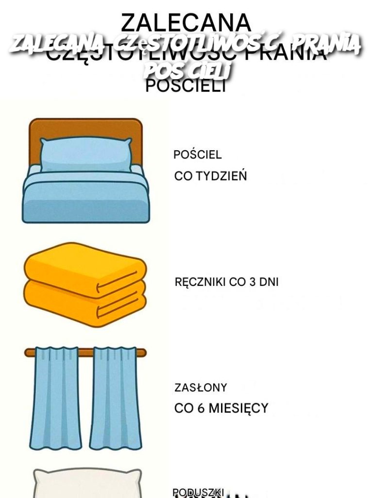 Zalecana częstotliwość prania pościeli